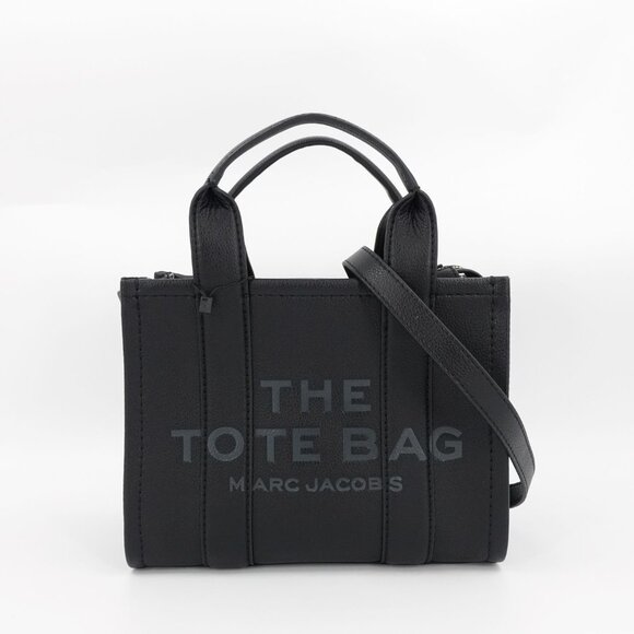Marc Jacobs Women's The Small Leather Tote Bag Grainy Black OS - Picture 5 of 16